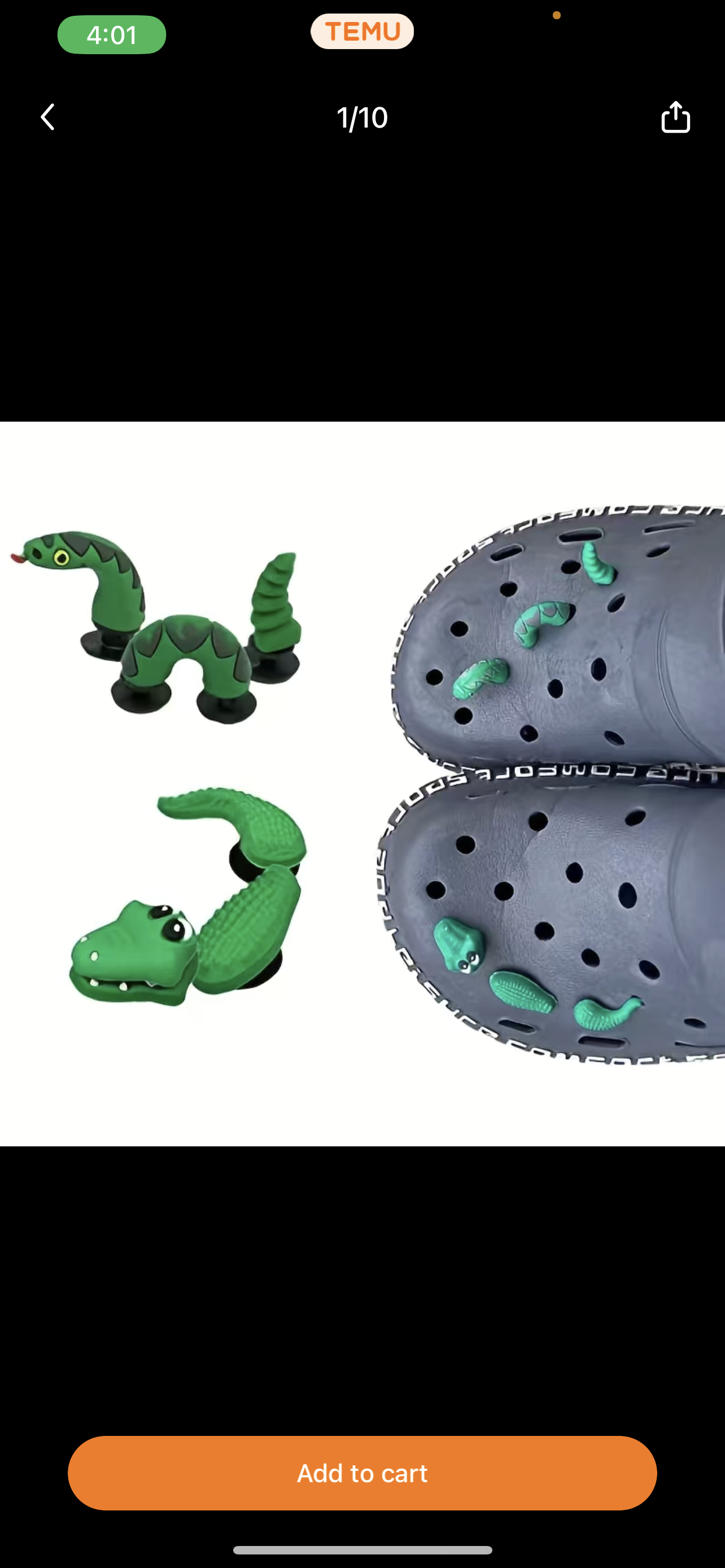 Croc charms gator+snake
