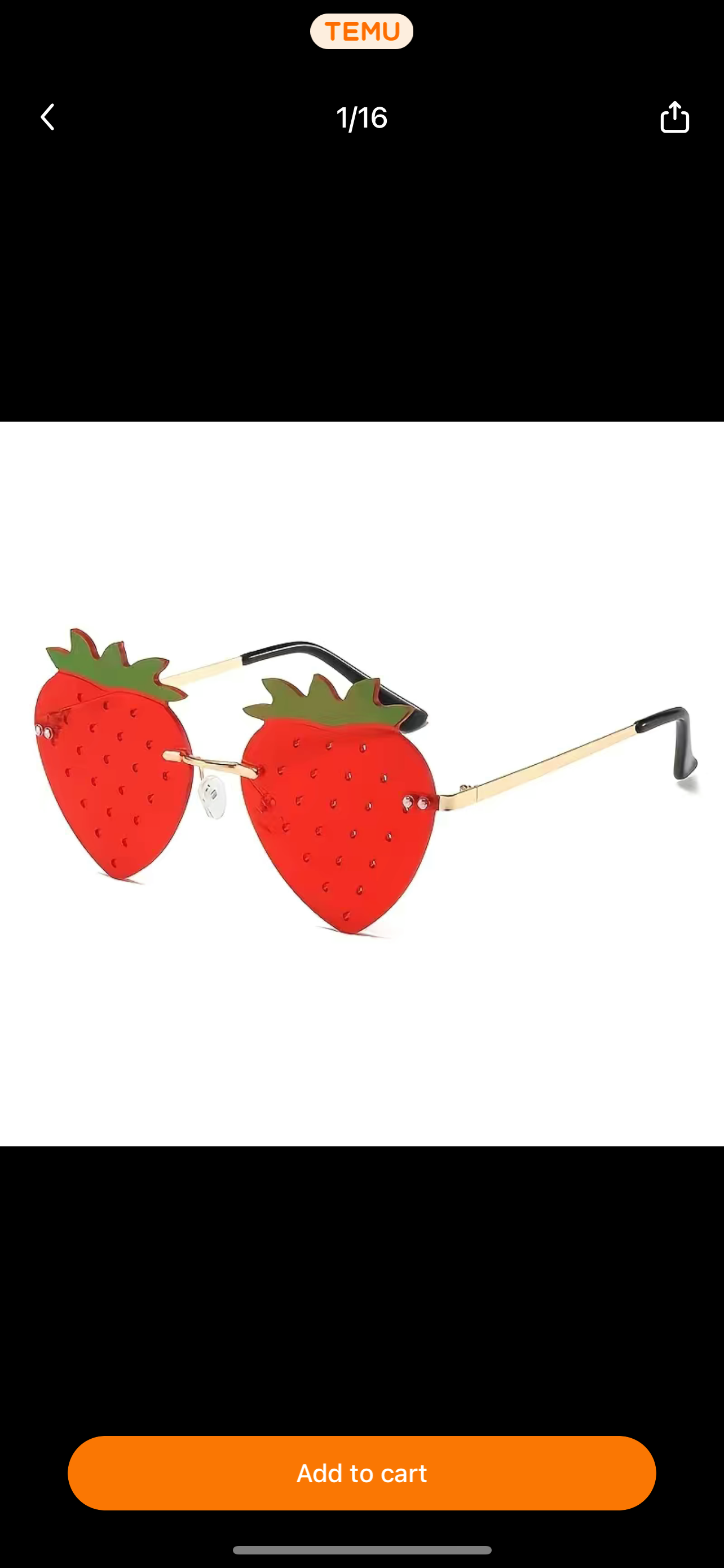 Adult Strawberry Sunglasses