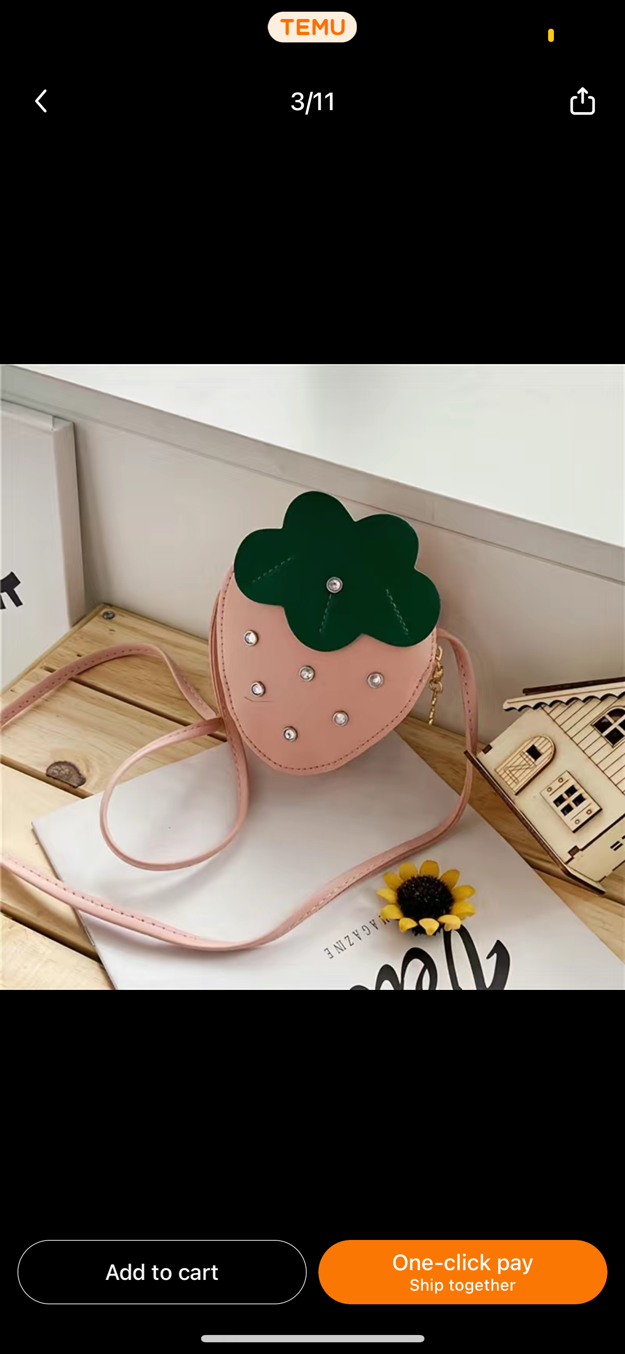 Pink Strawberry purse