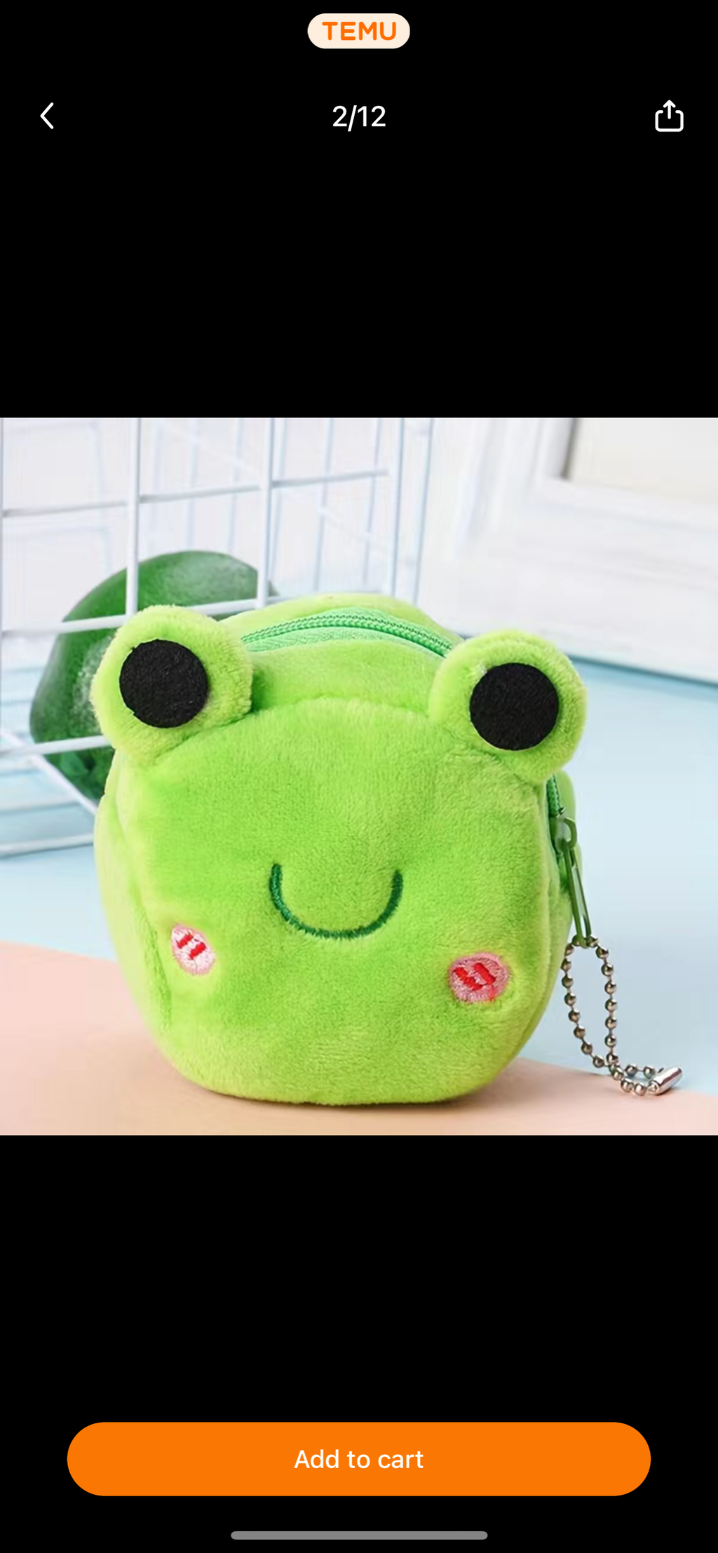 Frog keychain coin purse