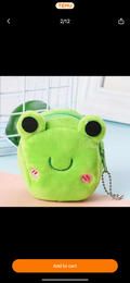 Frog keychain coin purse