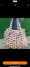 Large strawberry tote