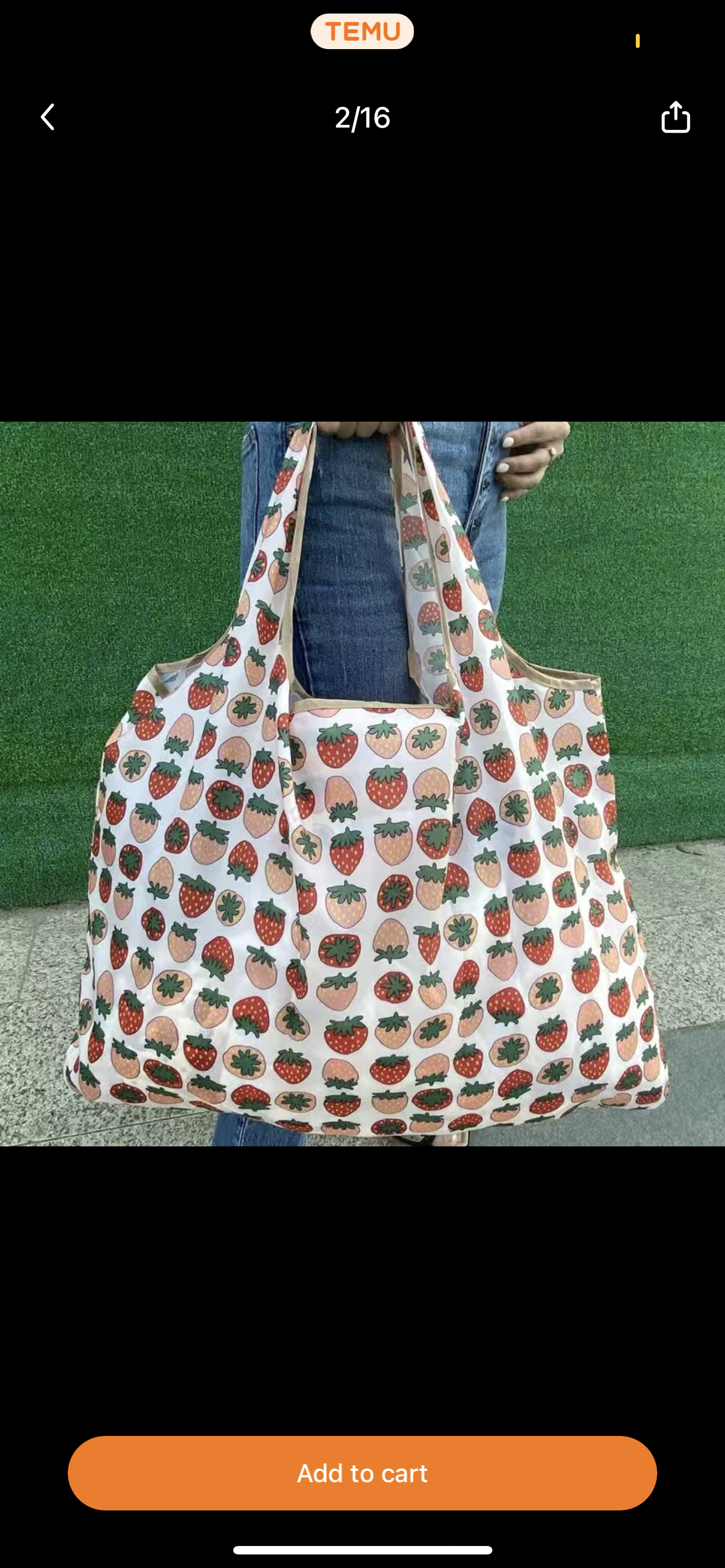 Large strawberry tote