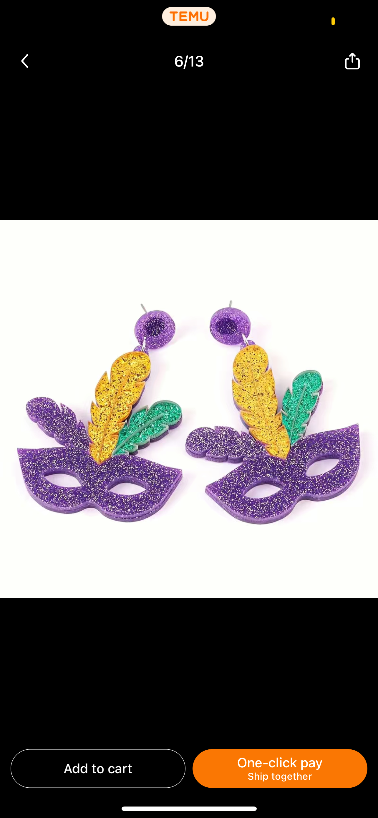 Mardi gras earrings