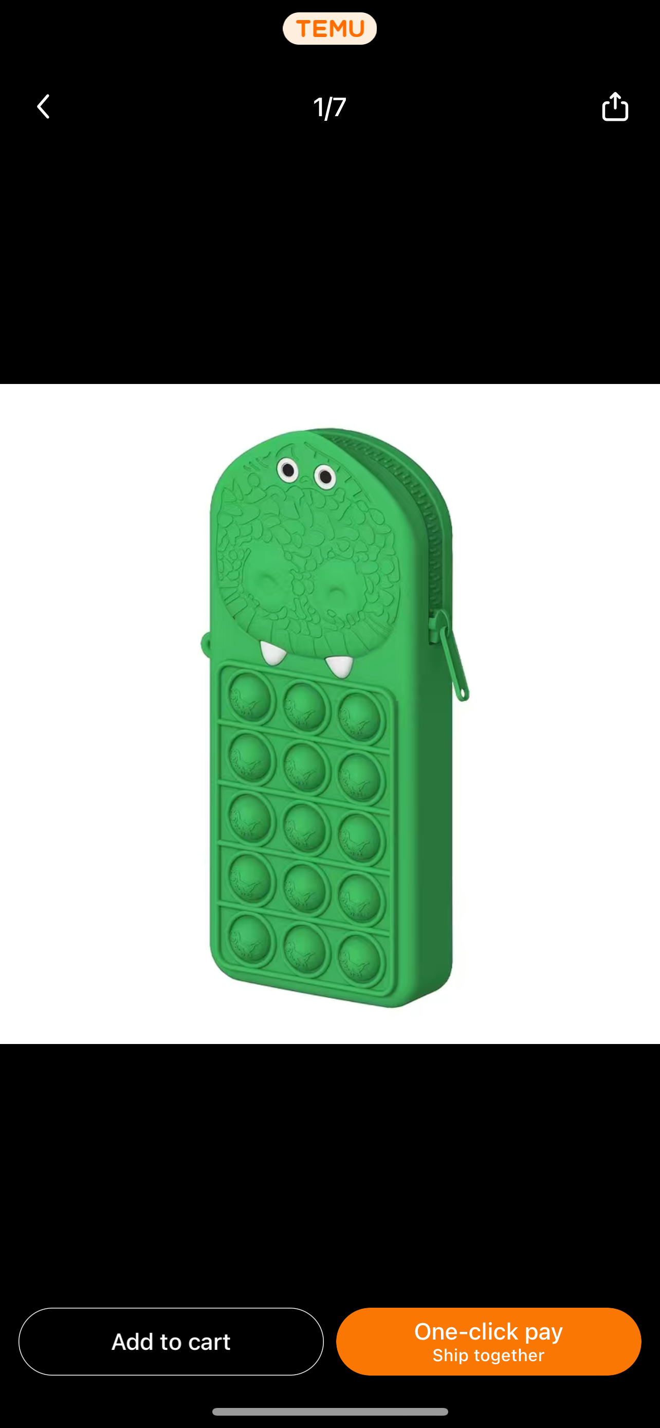 Alligator pop-it pencil case