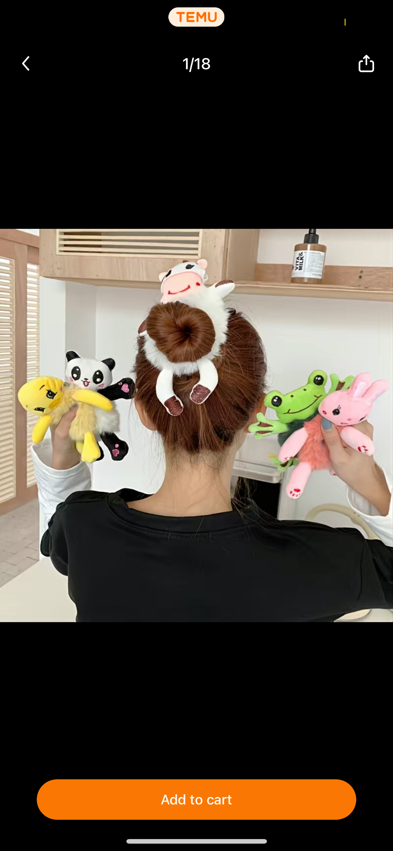 Animal hair scrunchie