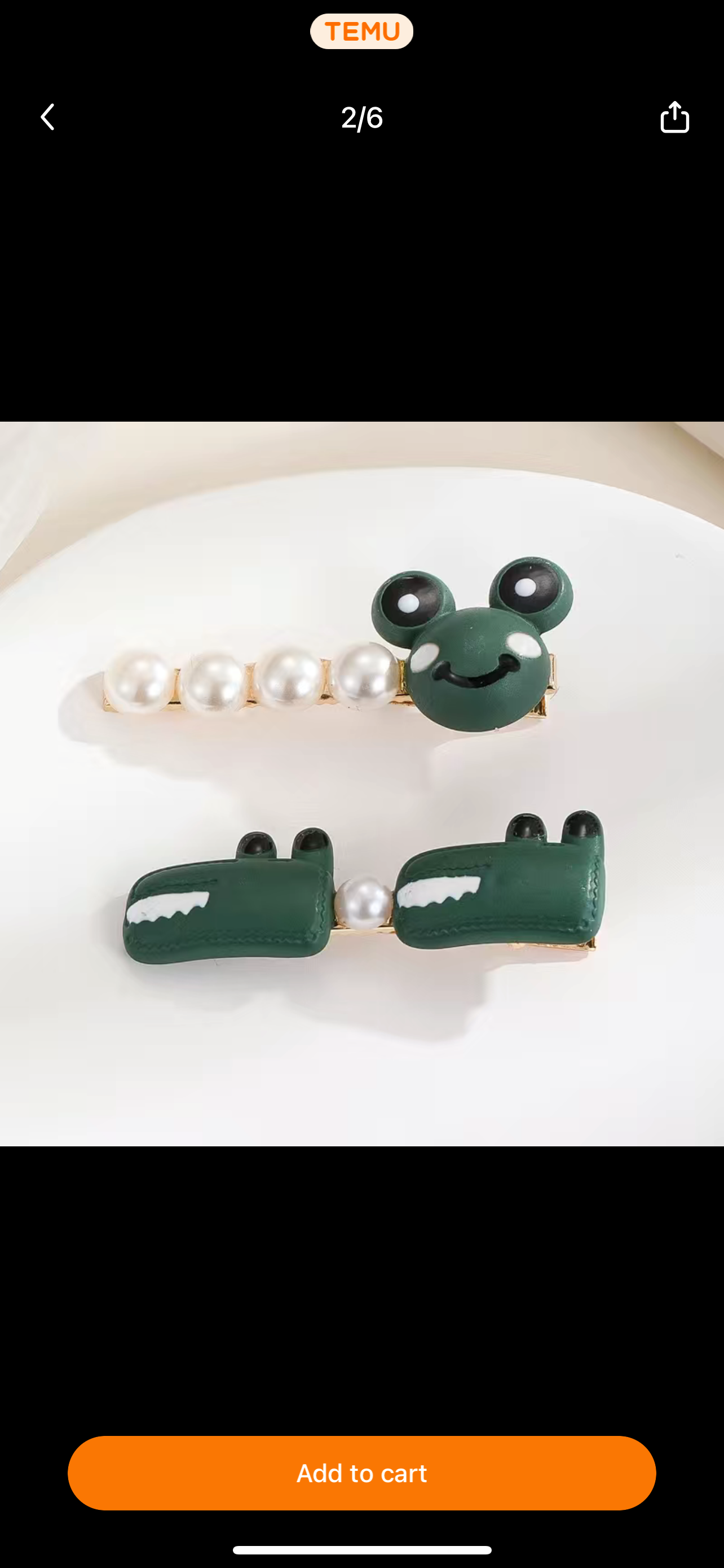 Gator/frog hair barrette