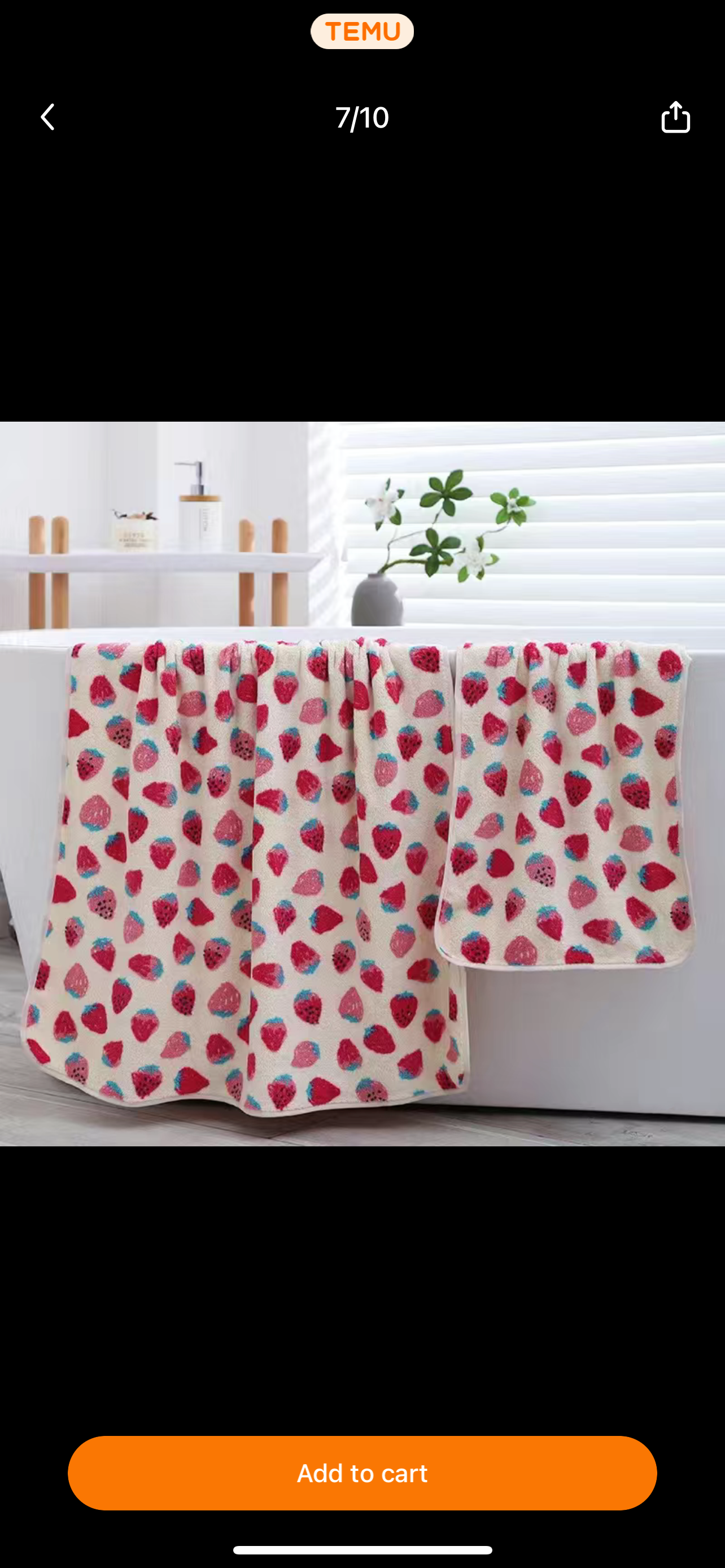 Strawberry 2pc towel set